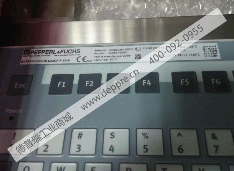 PEPPERL+FUCHS防爆键盘EXTA2-F-F-K6US-U02CF-F-10-N